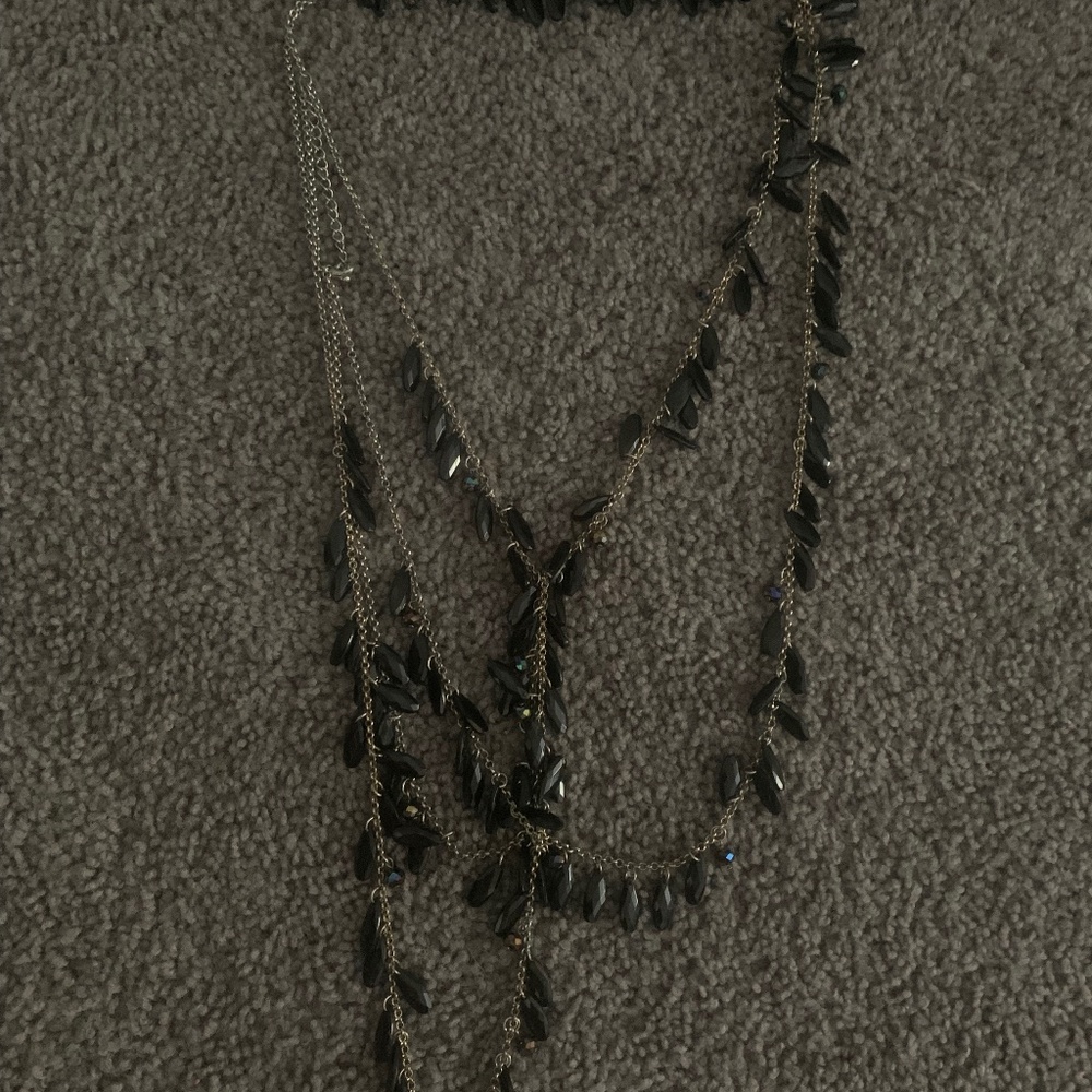 Vintage inspired black necklace
